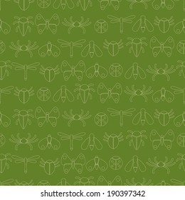 abstract seamless background with insects
