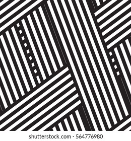 Abstract seamless background with intertwining black and white stripes