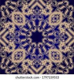 Abstract seamless background with Islam, Arabic, ottoman motives.
