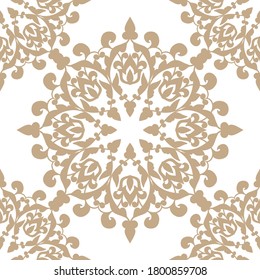Abstract seamless background with Islam, Arabic, ottoman motives.