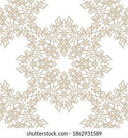 Abstract seamless background with Islam, Arabic, ottoman motives.