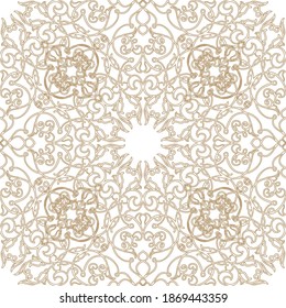 Abstract seamless background with Islam, Arabic, ottoman motives.