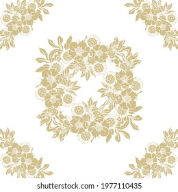Abstract seamless background with Islam, Arabic, ottoman motives.
