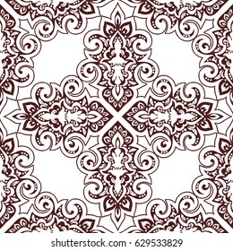 Abstract seamless background with Islam, Arabic, ottoman motives.