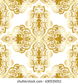 Abstract seamless background with Islam, Arabic, ottoman motives.