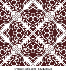 Abstract seamless background with Islam, Arabic, ottoman motives.