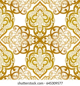 Abstract seamless background with Islam, Arabic, ottoman motives.