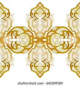 Abstract seamless background with Islam, Arabic, ottoman motives.