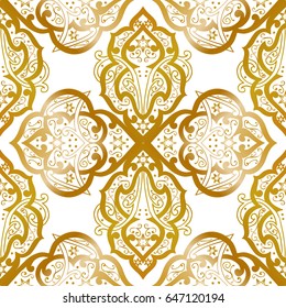 Abstract seamless background with Islam, Arabic, ottoman motives.