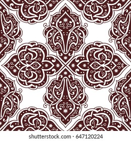 Abstract seamless background with Islam, Arabic, ottoman motives.