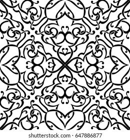 Abstract seamless background with Islam, Arabic, ottoman motives.