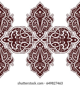 Abstract seamless background with Islam, Arabic, ottoman motives.