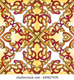 Abstract seamless background with Islam, Arabic, ottoman motives.