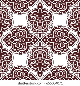 Abstract seamless background with Islam, Arabic, ottoman motives.
