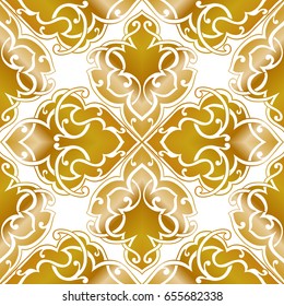 Abstract seamless background with Islam, Arabic, ottoman motives.