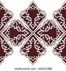 Abstract seamless background with Islam, Arabic, ottoman motives.