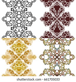 Abstract seamless background with Islam, Arabic, ottoman motives.