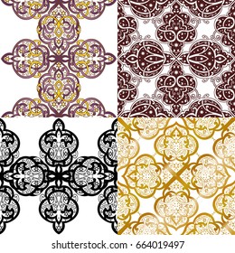 Abstract seamless background with Islam, Arabic, ottoman motives.