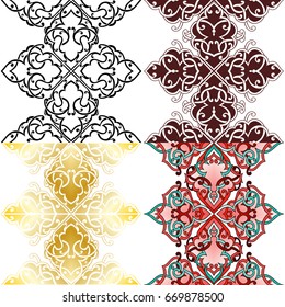 Abstract seamless background with Islam, Arabic, ottoman motives.