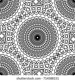 abstract seamless background with lace geometric floral ornament. vector illustration