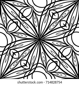 abstract seamless background with lace geometric floral ornament. vector illustration