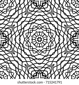 abstract seamless background with lace geometric floral ornament. vector illustration