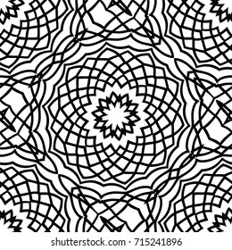 abstract seamless background with lace geometric floral ornament. vector illustration