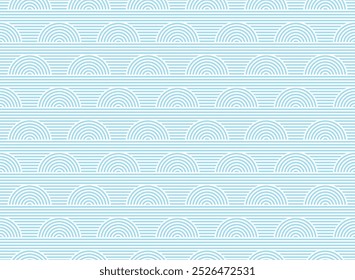 Abstract seamless background with light blue circles and lines