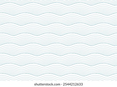 Abstract seamless background with light blue waves