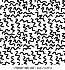 Resumen de fondo transparente de línea abstracta, curva, onda. Vector sin fisuras de color blanco y negro. Diseño para impresión, cepillos 10 textiles.