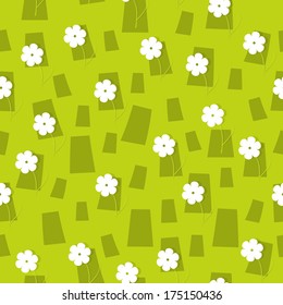 the abstract seamless background made out of flowers / the flower background / the modern flower background