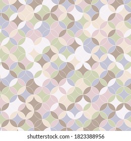 Abstract seamless background made of set of rings, vector illustration, eps10, 2 layers