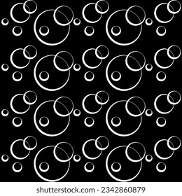 Abstract seamless background made of set of rings. Vector illustration