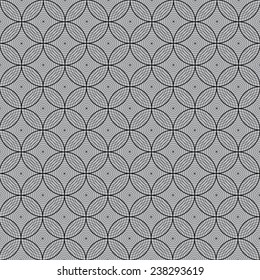 Abstract seamless background made of set of rings. Vector illustration, EPS10.