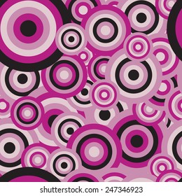 Abstract seamless background made of set of rings