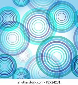 Abstract seamless background made of set of rings, vector illustration, eps10, 2 layers