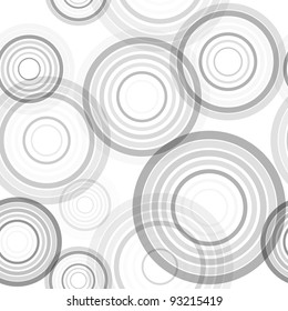 Abstract seamless background made of set of rings, vector illustration, eps10, 2 layers