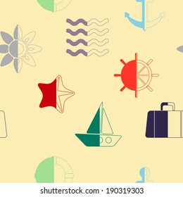 abstract seamless background with marine theme