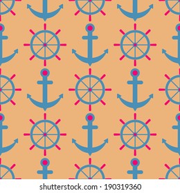 abstract seamless background with marine theme