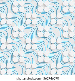 Abstract Seamless Background. Modern Tile Wallpaper. 3d Structure Design