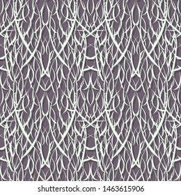 Abstract seamless background. Narrow white paper strips randomly intertwined.