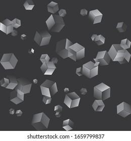 Abstract seamless background. Noise structure with cubes. Vector image