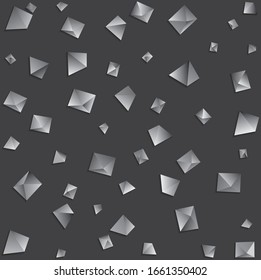 Abstract seamless background. Noise structure with pyramids Vector image