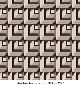 Abstract seamless background. Noise structure with cubes. Vector image