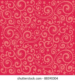 Abstract seamless background on red background. vector illustration