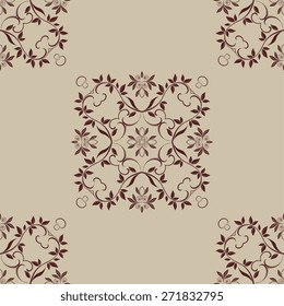 Abstract seamless background with ornament. Wallpaper pattern