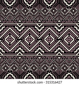 Abstract seamless background. Ornate geometric pattern. Ethnic motives. Vector illustration.