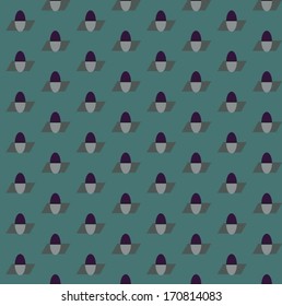 abstract seamless background with ovals and rhombuses. dark green background. graphic pattern