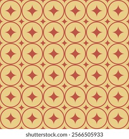 Abstract seamless background pattern with circles and stars in them