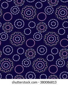 Abstract seamless background pattern with circles elements . Vector illustration , for fabric ,  wrapping, craft paper.